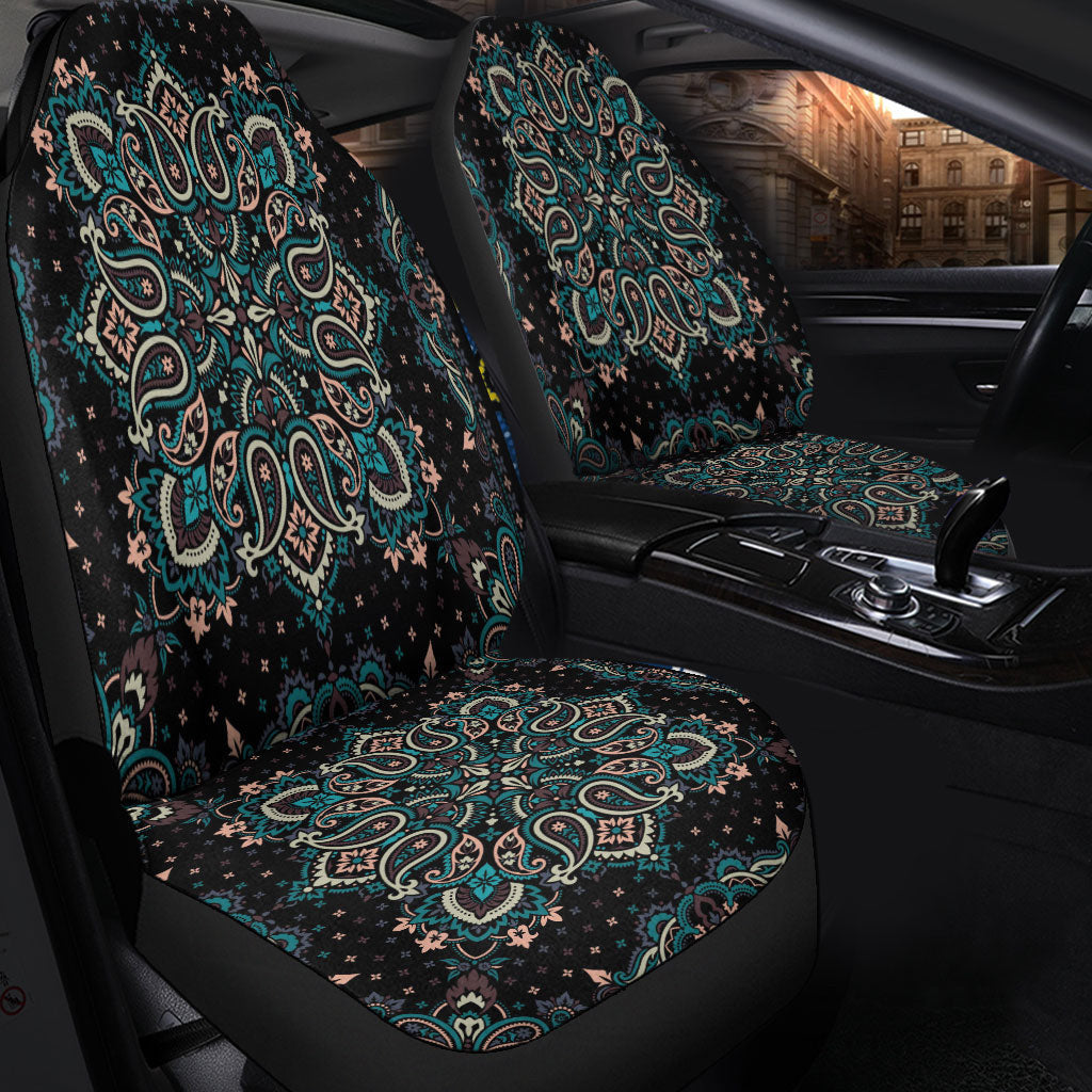 Car Seat Cover Paisley Bandana Pattern Seamless Car Seat Cover