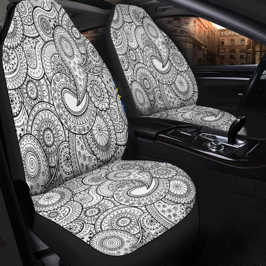 Car Seat Cover Paisley Bandana Pattern Seamless Car Seat Cover