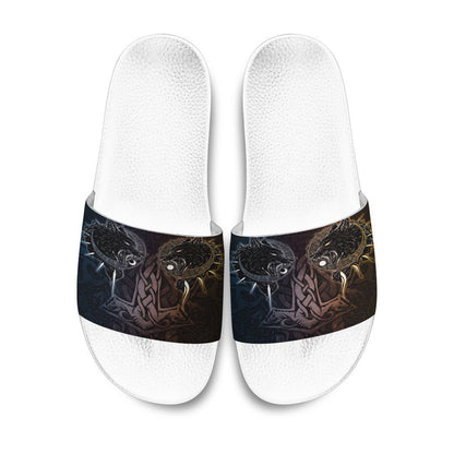 Slide Sandals Skoll and Hati Fix Mjolnir Style Slide Sandals