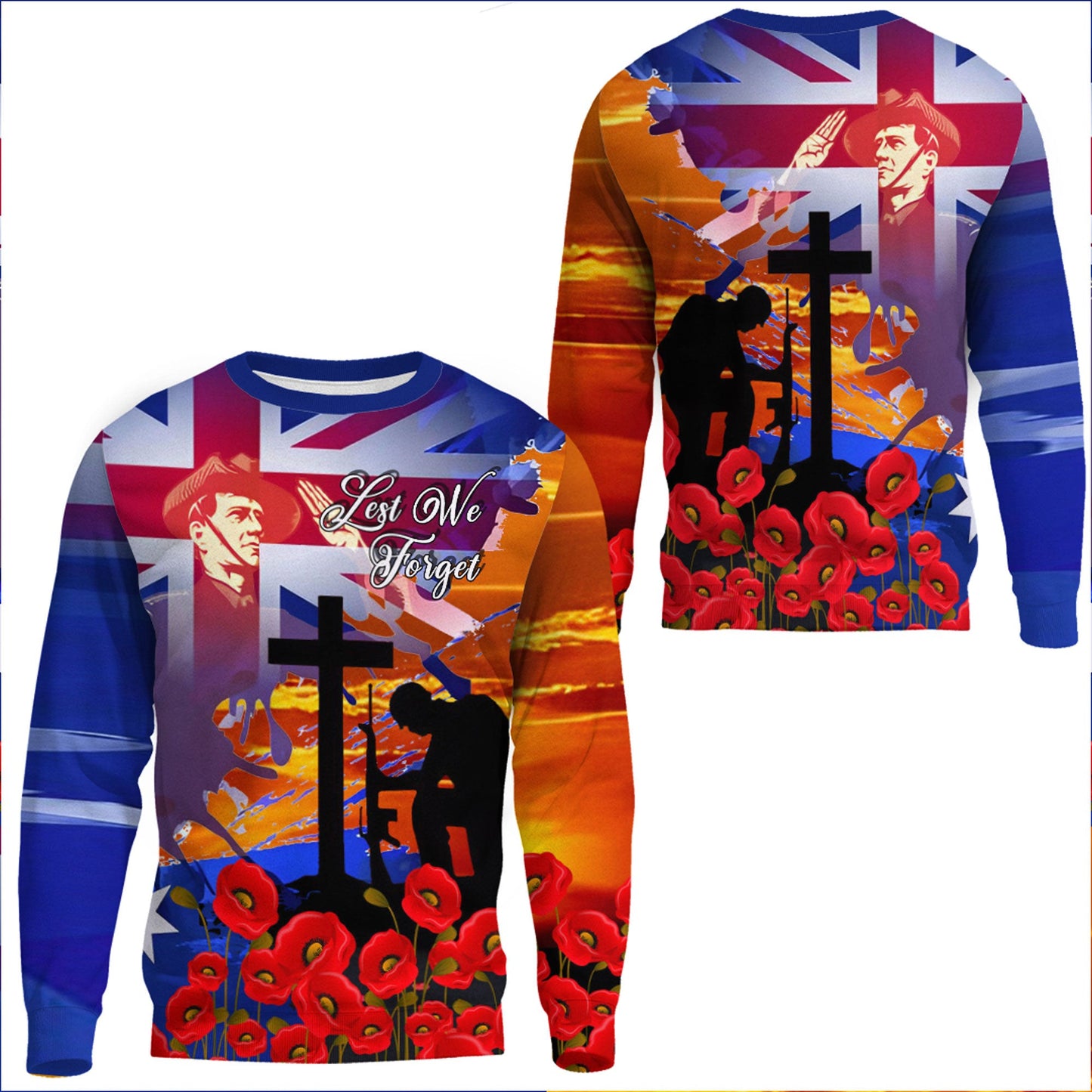 Clothing Anzac Day Soldier Sweatshirts