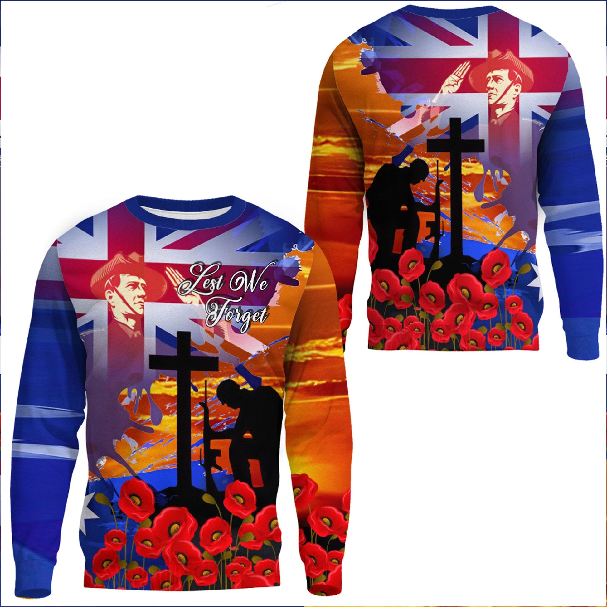 Clothing Anzac Day Soldier Sweatshirts