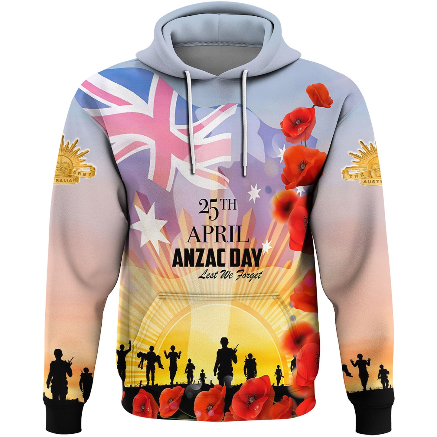 Clothing Anzac Day Australia Poppy Hoodie