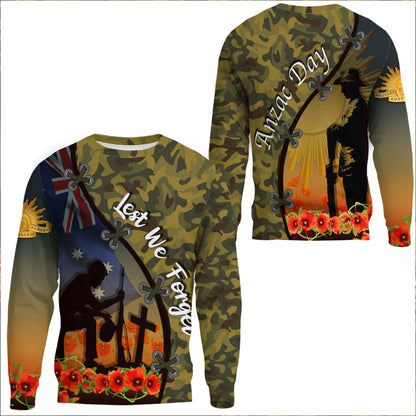 Clothing Anzac Day Camouflage Soldier Australian Sweatshirts
