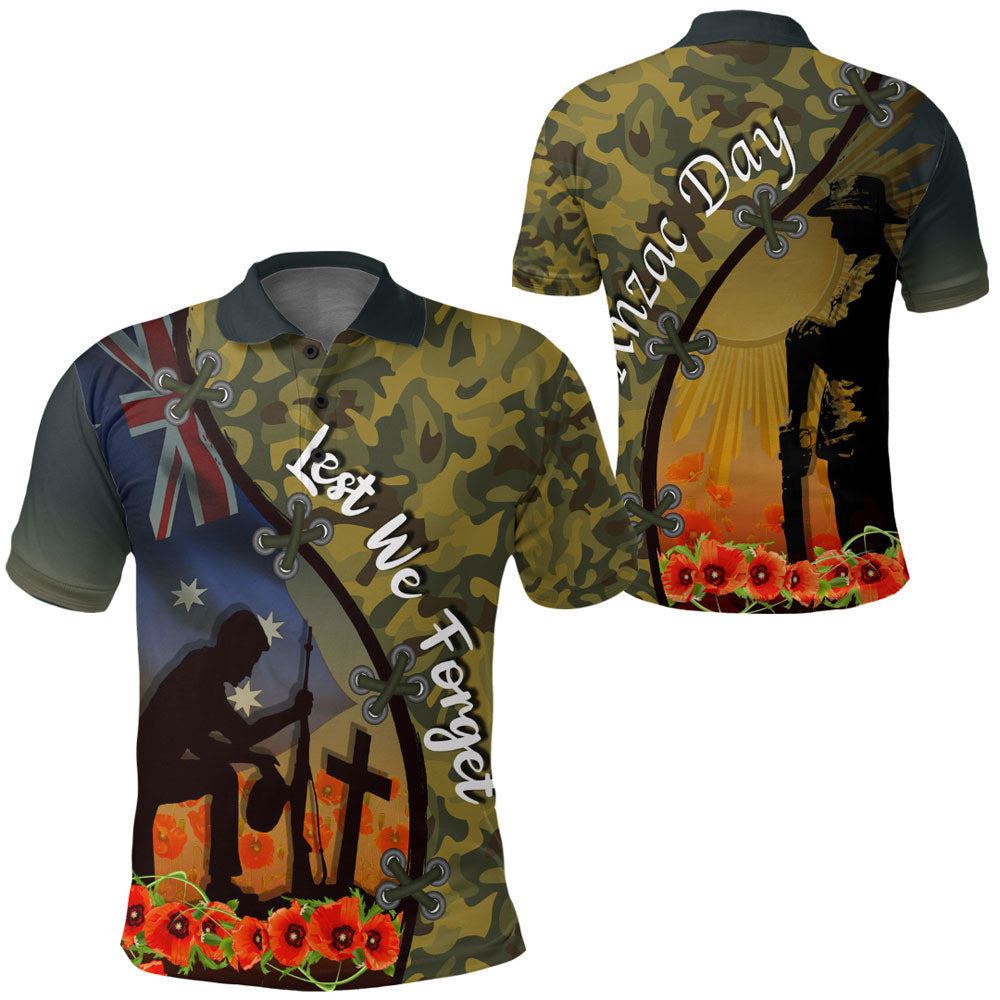 Clothing Anzac Day Camouflage Soldier Australian Polo Shirts