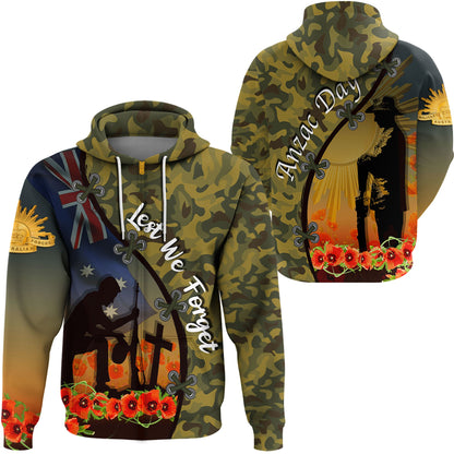 Clothing Anzac Day Camouflage Soldier Australian Zip Hoodie