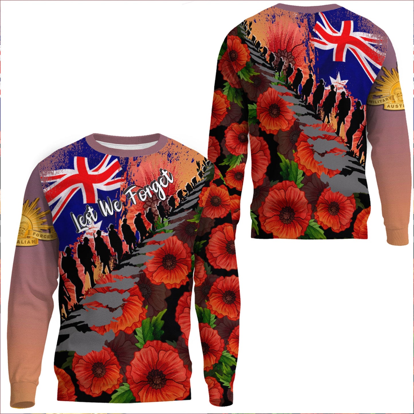 Clothing Anzac Day Poppys Sweatshirts