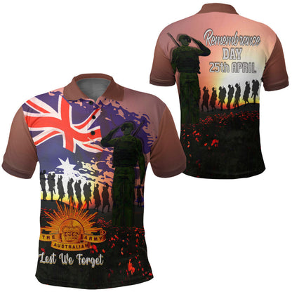 Clothing Anzac Day Soldier Australian Polo Shirts