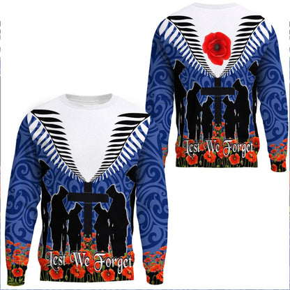Clothing Anzac Day Soldier And Poppys Sweatshirts
