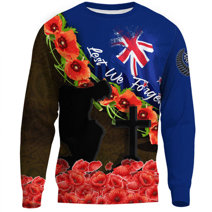 Clothing Anzac Day Poppy And Fern Sweatshirts