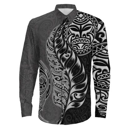 Clothing Maori Symbol Long Sleeve Button Shirt