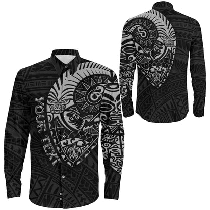 Clothing Maori Fern Symbol Long Sleeve Button Shirt