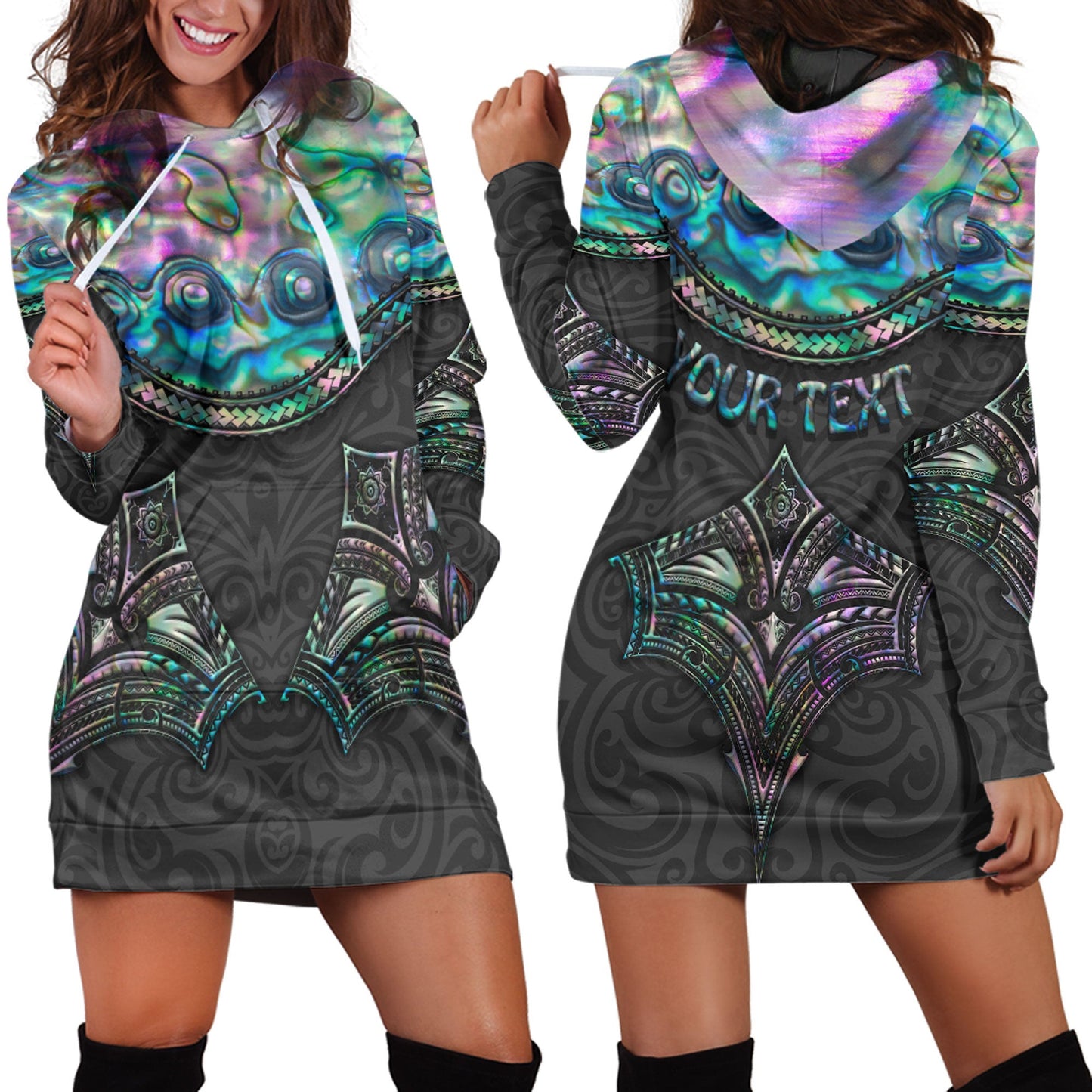 Clothing Maori Devil Fish Shell Hoodie Dress