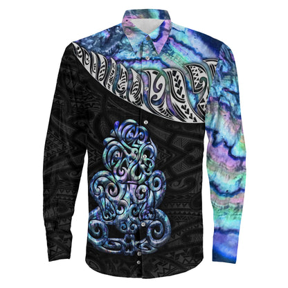 Clothing Maori Tiki Shell Long Sleeve Button Shirt