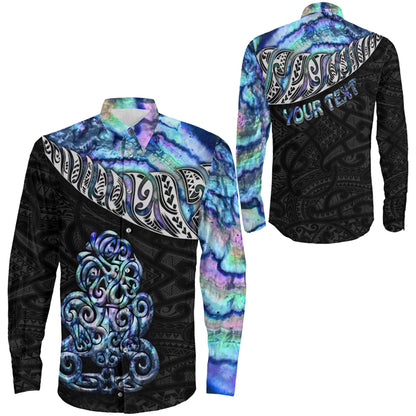 Clothing Maori Tiki Shell Long Sleeve Button Shirt
