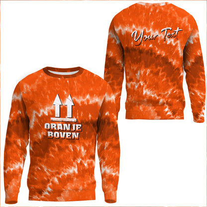 Clothing Netherlands King's Day Oranje Boven Tie Dye Style Sweatshirts