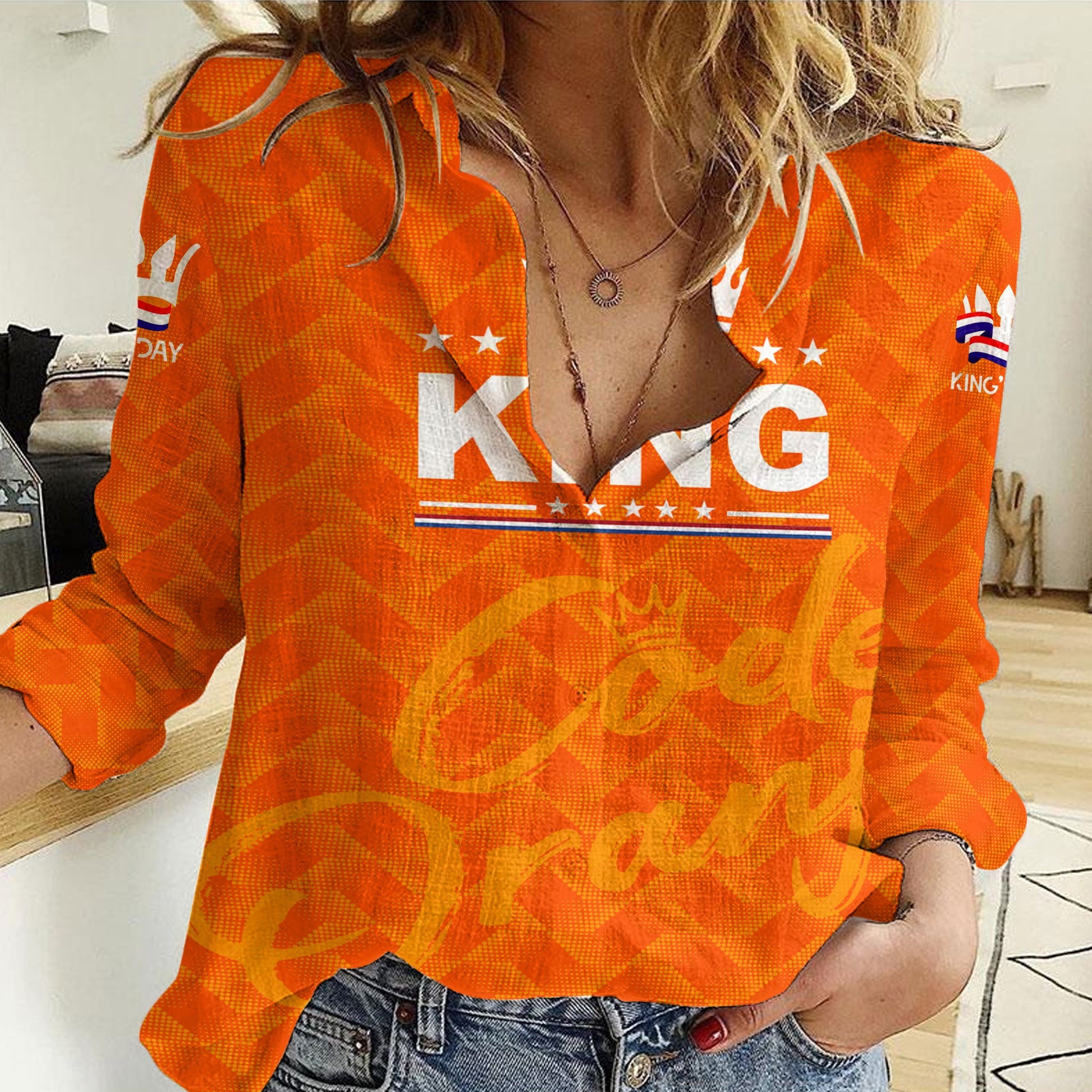Clothing Netherlands The King Day Women Casual Shirt