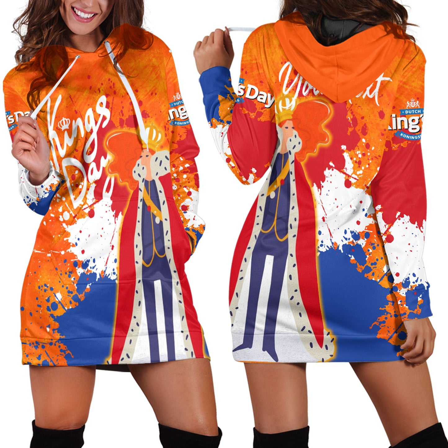 Clothing Netherlands King's Day Special Version Hoodie Dress