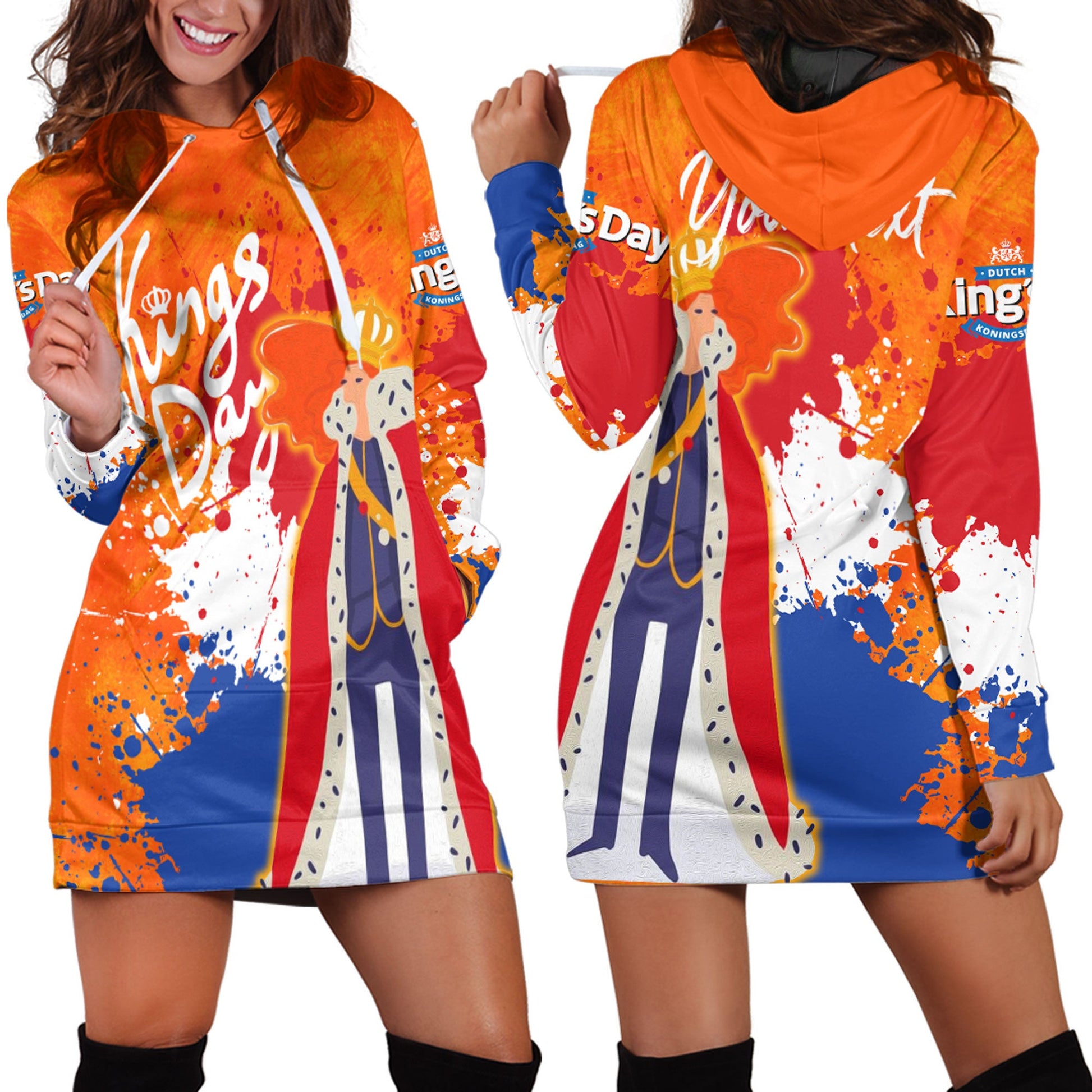 Clothing Netherlands King's Day Special Version Hoodie Dress