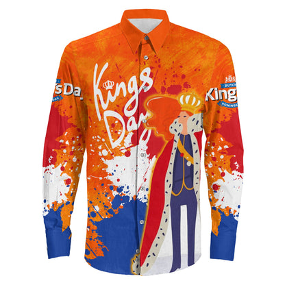 Clothing Netherlands King'S Day Special Version Long Sleeve Button Shirt