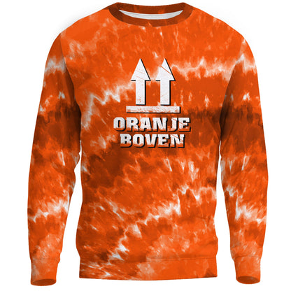 Clothing Netherlands King's Day Oranje Boven Tie Dye Style Sweatshirts