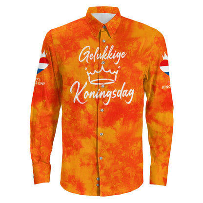 Clothing Netherlands King'S Day Gelukkige Koningsdag Long Sleeve Button Shirt