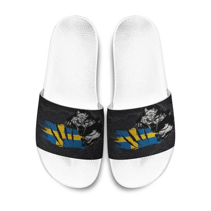 Slide Sandals Sweden Wolf Raven Slide Sandals