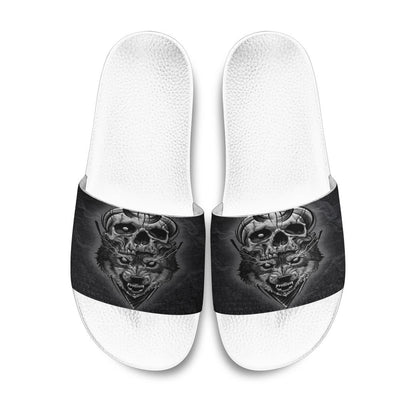 Slide Sandals Wolf And Skull Slide Sandals