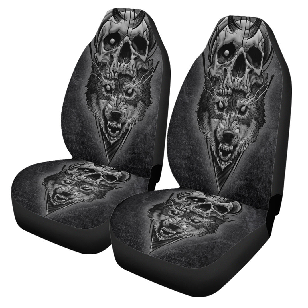 Car Seat Covers Wolf And Skull Car Seat Covers