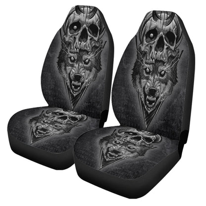 Car Seat Covers Wolf And Skull Car Seat Covers