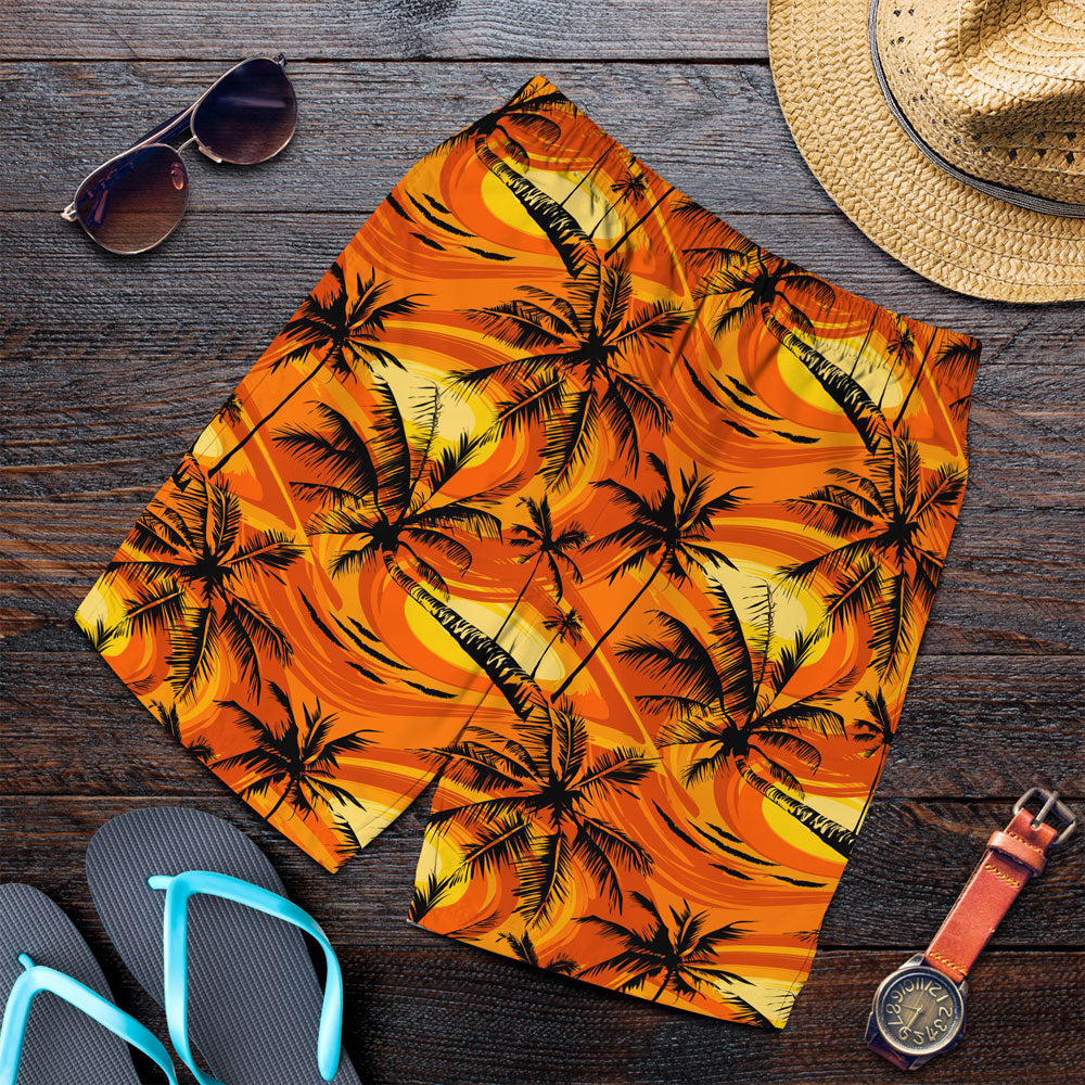 Short Palm Trees With With Yellow Highlights Men Short