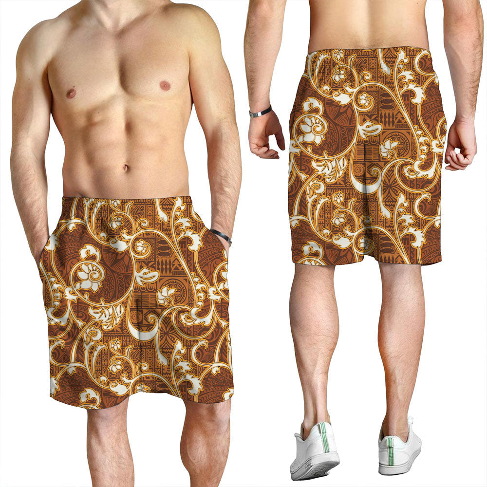 Short Hawaiian Flourish Style Men Short