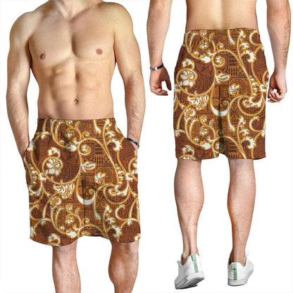 Short Hawaiian Flourish Style Men Short