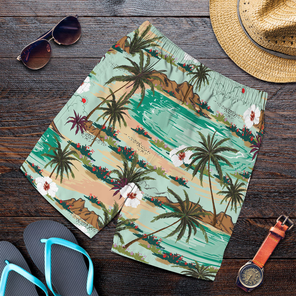 Short Bright Summer Hawaii Seamless Island Men Short