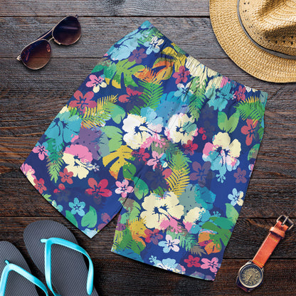 Short Hibiscus Flowers Hawaiian Aloha Men Short