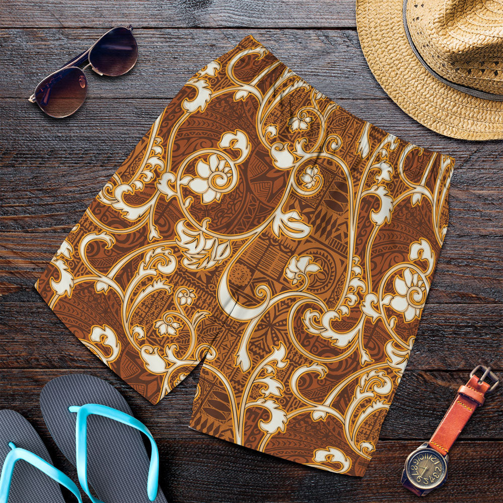 Short Hawaiian Flourish Style Men Short