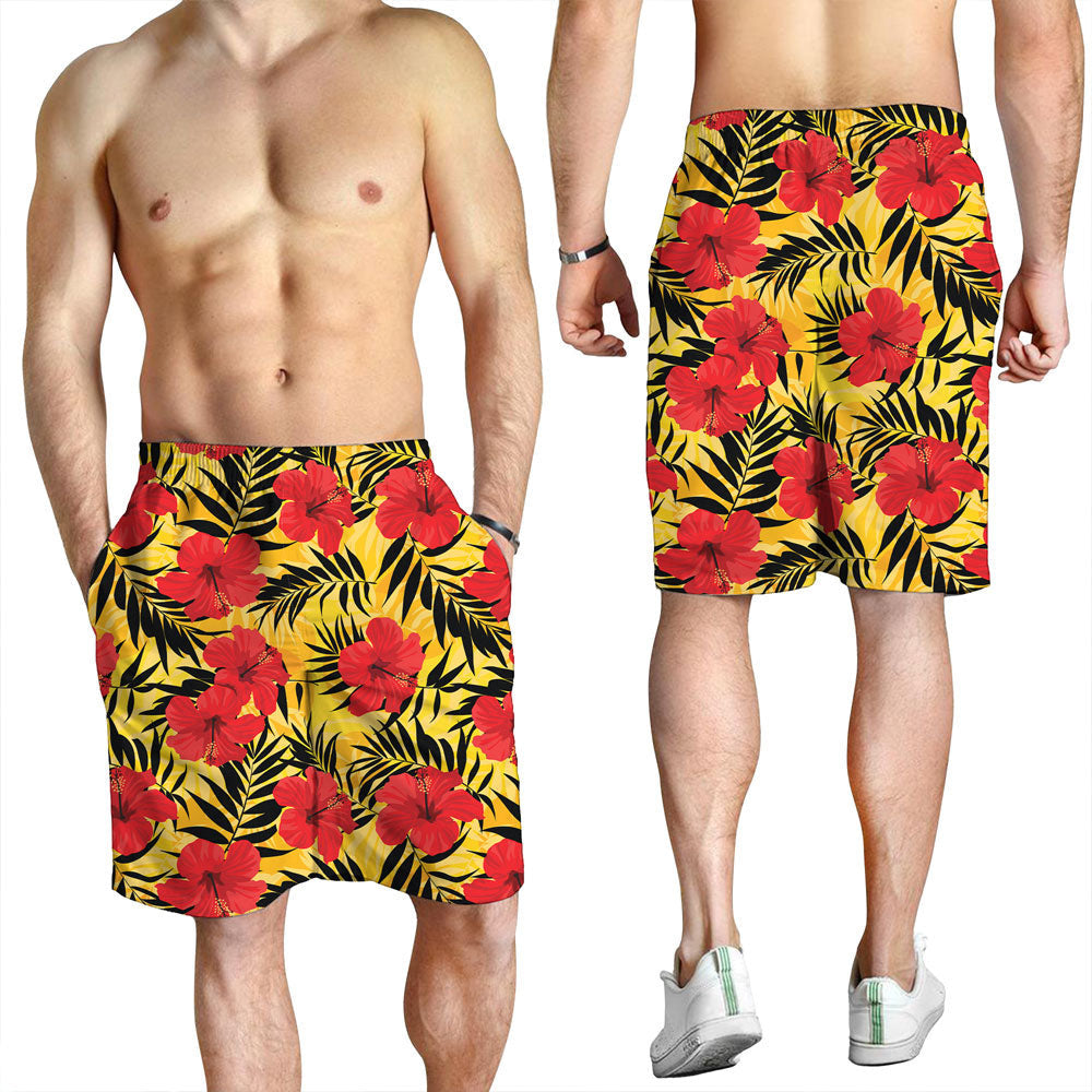 Short Tropical Flowers And Palm Leaves Men Short