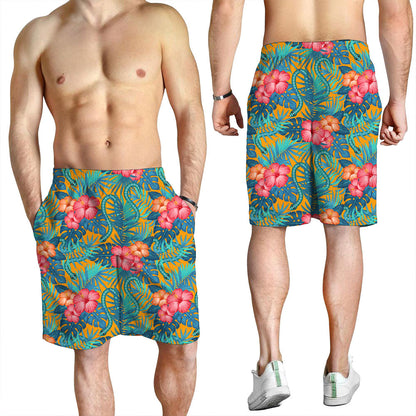 Short Tropical Hawaiian Pattern With Snakes Men Short