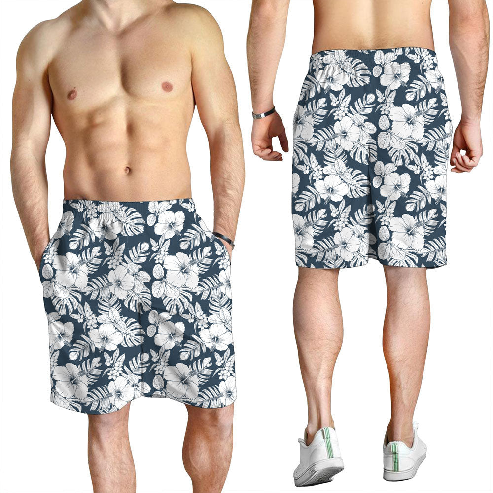 Short Hibiscus And Orchids Tropical Pattern Men Short