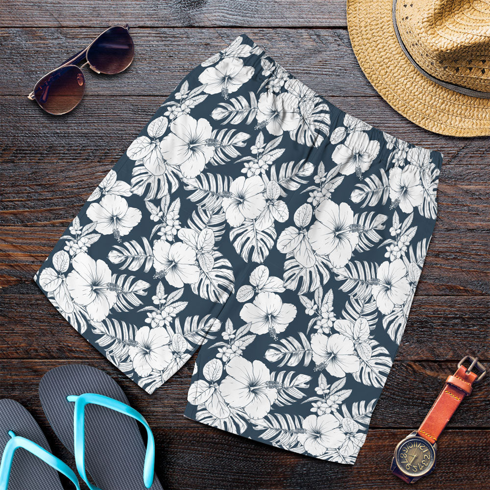 Short Hibiscus And Orchids Tropical Pattern Men Short