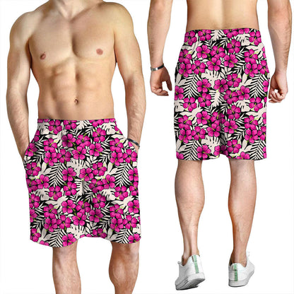 Short Hibiscus Flowers And Bird Toucan Men Short