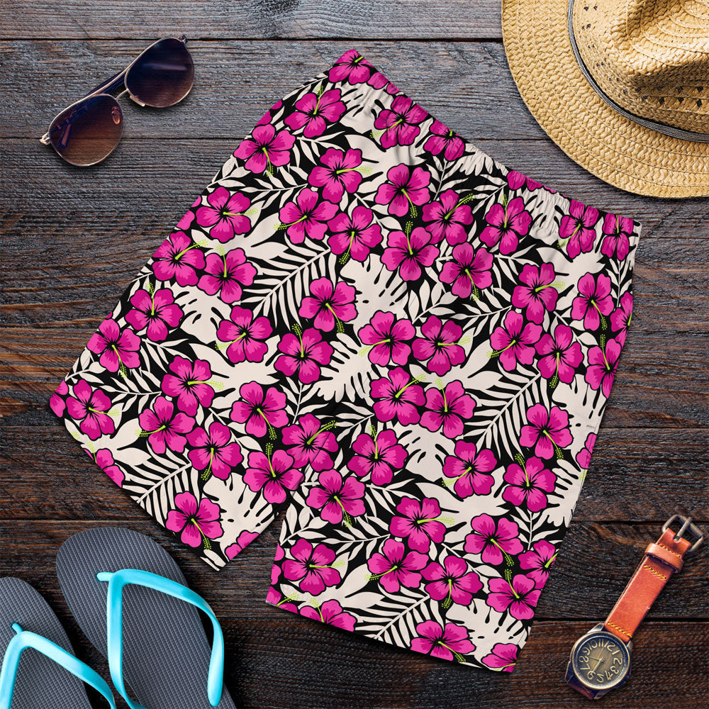 Short Hibiscus Flowers And Bird Toucan Men Short