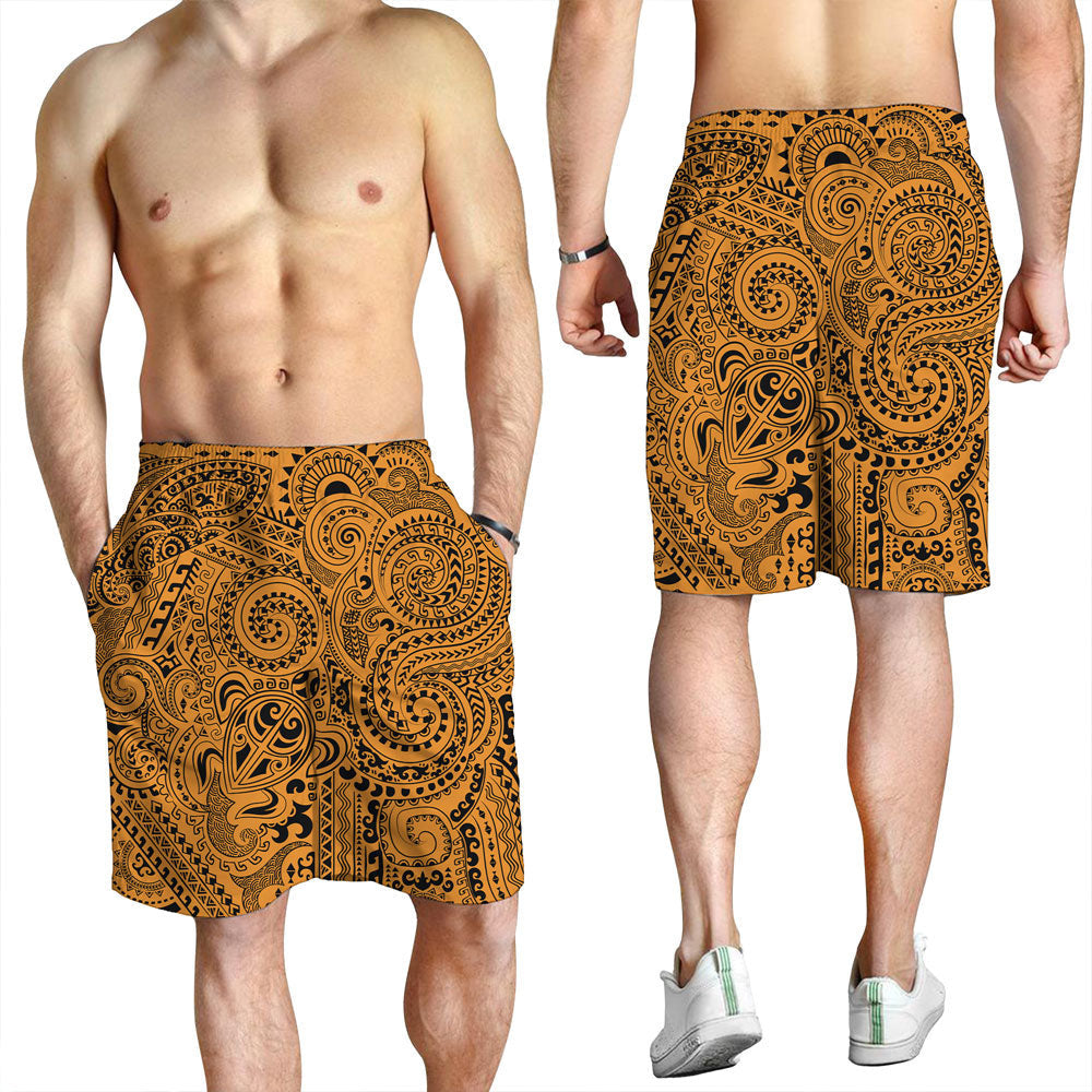 Short Ethnic Turtle And Shark Vintage Men Short