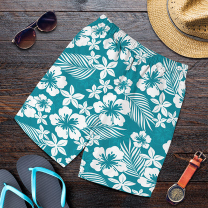Short Hibiscus Palm And Monstera Leaves Men Short