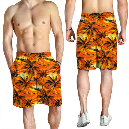 Short Palm Trees With With Yellow Highlights Men Short