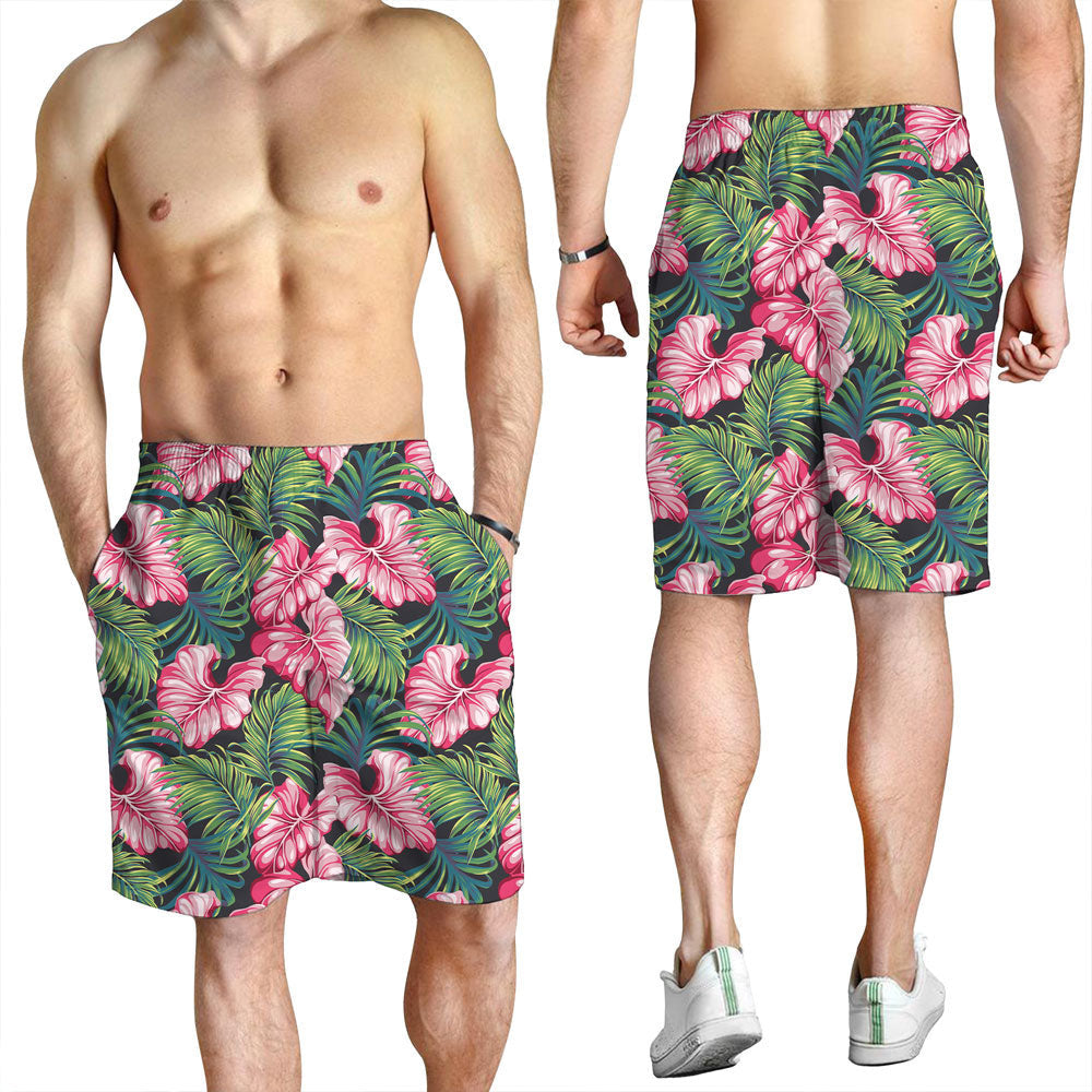 Short Tropical Leaves Vector Seamless Pattern Men Short