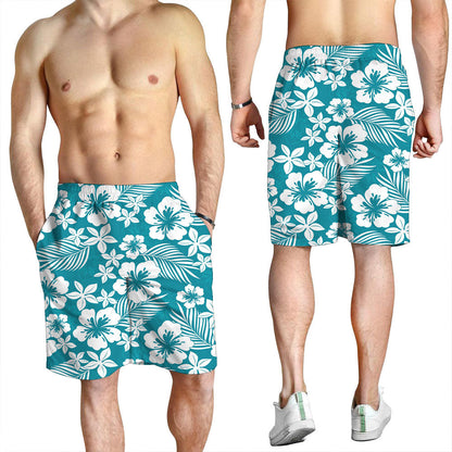 Short Hibiscus Palm And Monstera Leaves Men Short