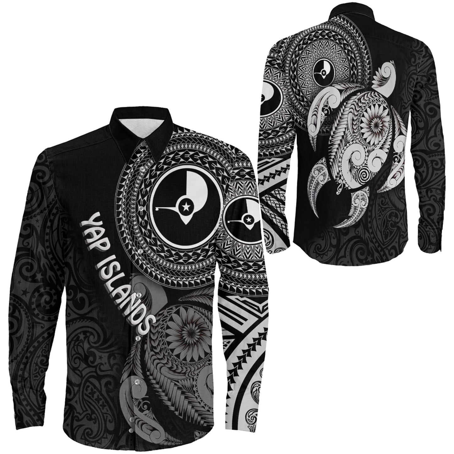 Clothing Yap Islands Polynesia Long Sleeve Button Shirt