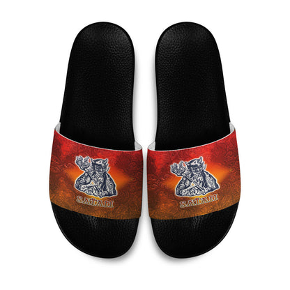 Slide Sandals Santa Celtic Tattoo Slide Sandals