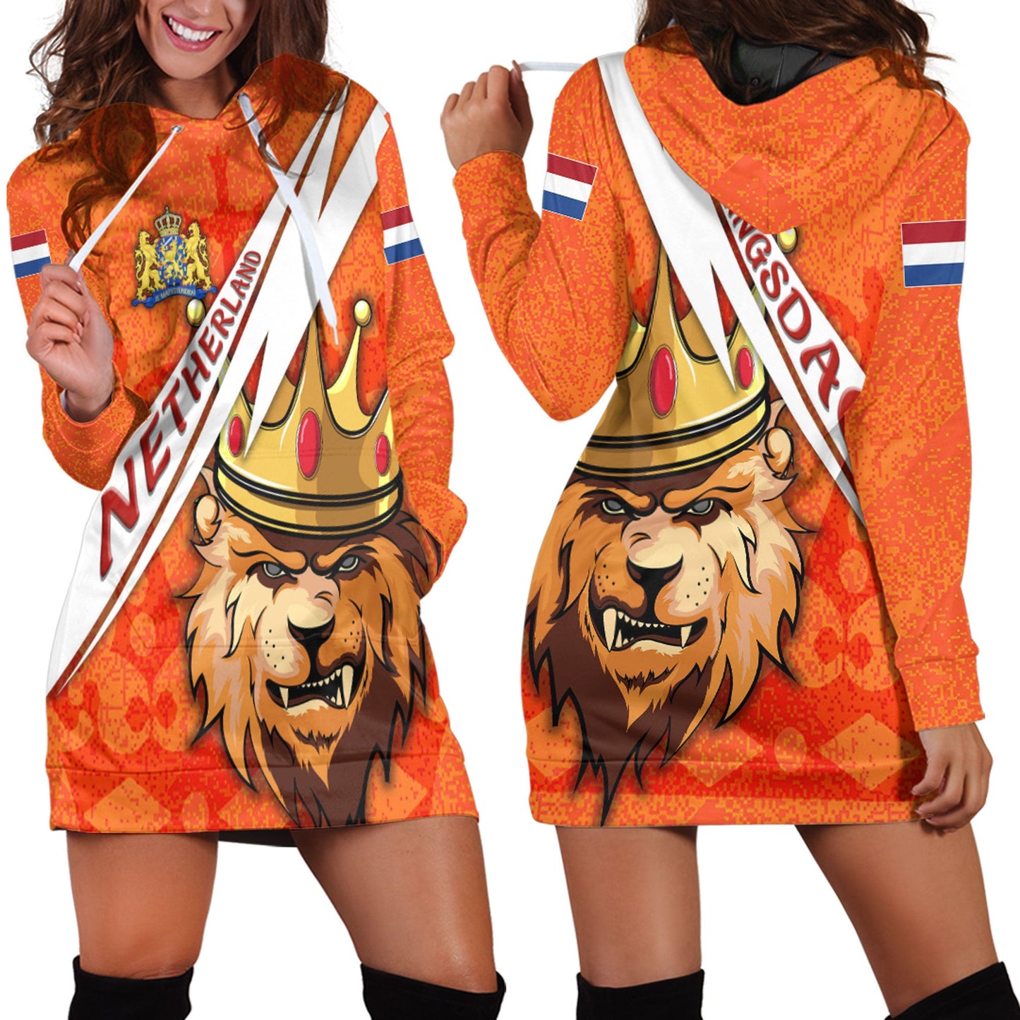 Clothing King Lion Koningsdag Hoodie Dress