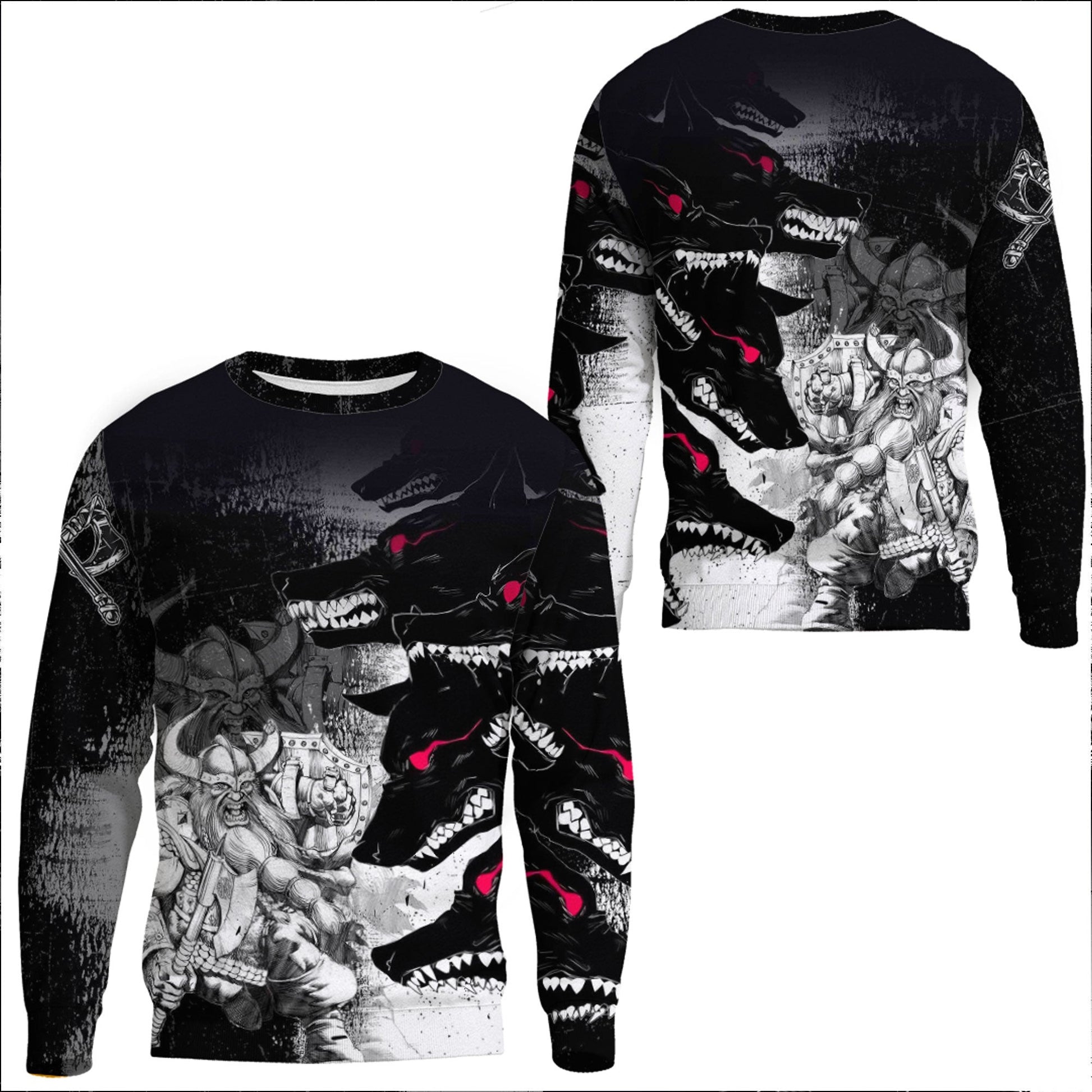Clothing Berserker and Wolf Red Eyes Sweatshirts